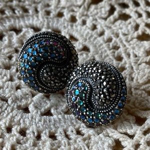 Pave Stone Earring
